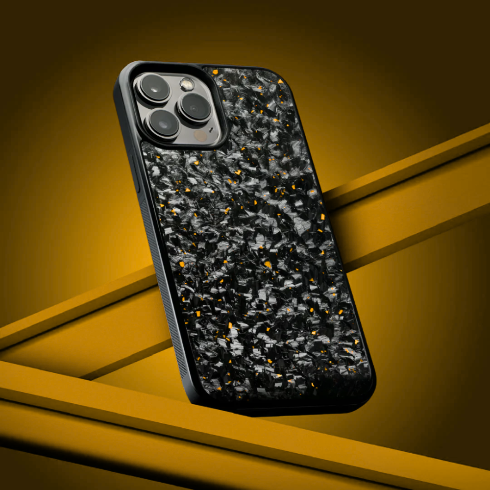 FLAKE Carbon Fiber iPhone case - Gold