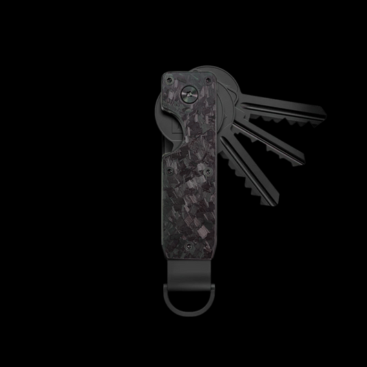 Carbon Fiber Keychain Holder - Black