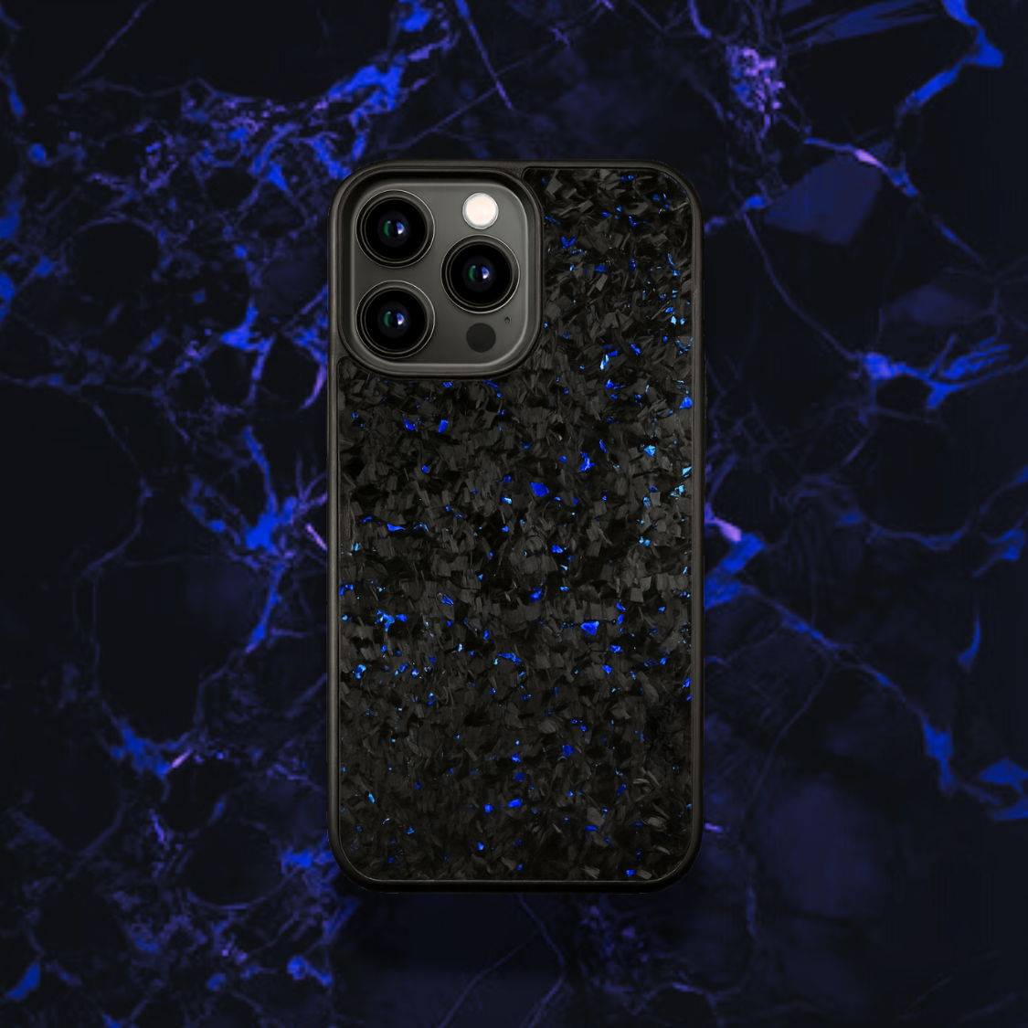 FLAKE Carbon Fiber iPhone case - Blue