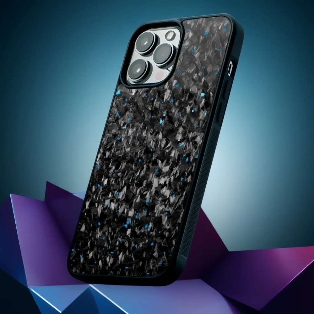 FLAKE Carbon Fiber iPhone case - Blue