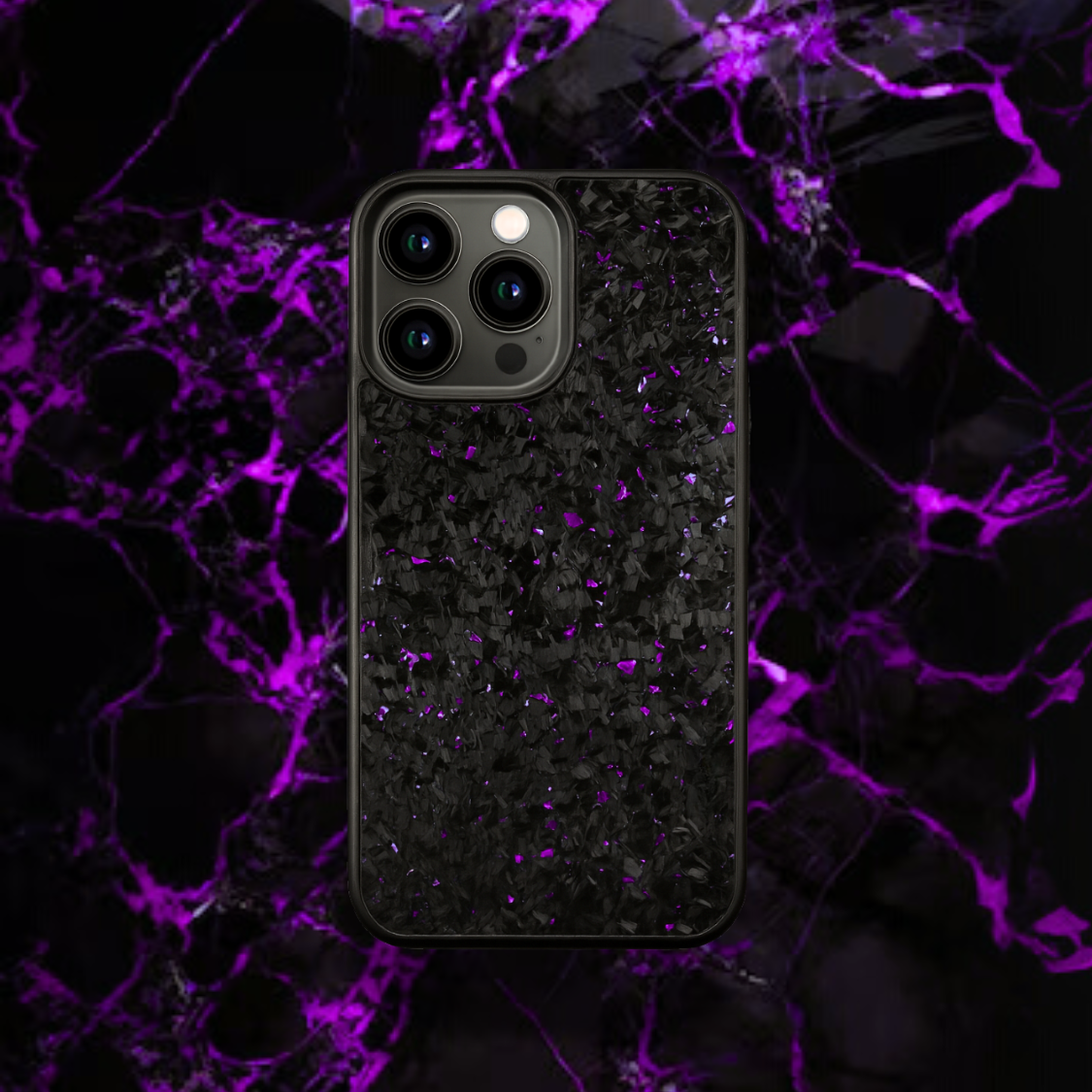 FLAKE Carbon Fiber iPhone case - Purple