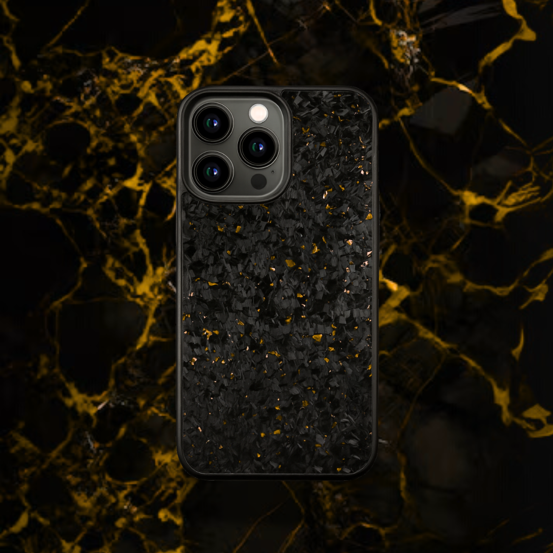 FLAKE Carbon Fiber iPhone case - Gold