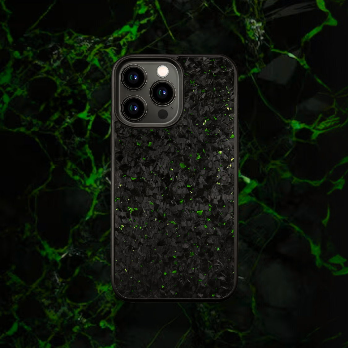 FLAKE Carbon Fiber iPhone case - Green