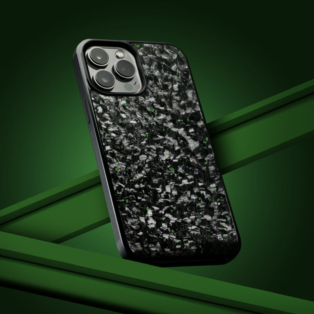 FLAKE Carbon Fiber iPhone case - Green
