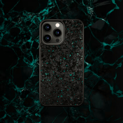 FLAKE Carbon Fiber iPhone case - Turquoise