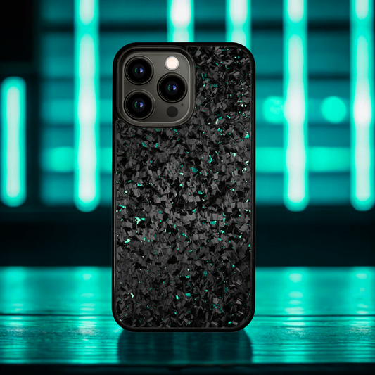 FLAKE Carbon Fiber iPhone case - Turquoise