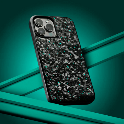 FLAKE Carbon Fiber iPhone case - Turquoise
