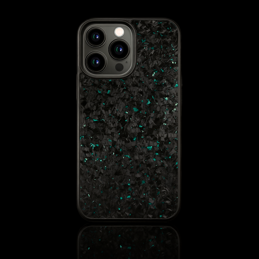 FLAKE Carbon Fiber iPhone case - Turquoise