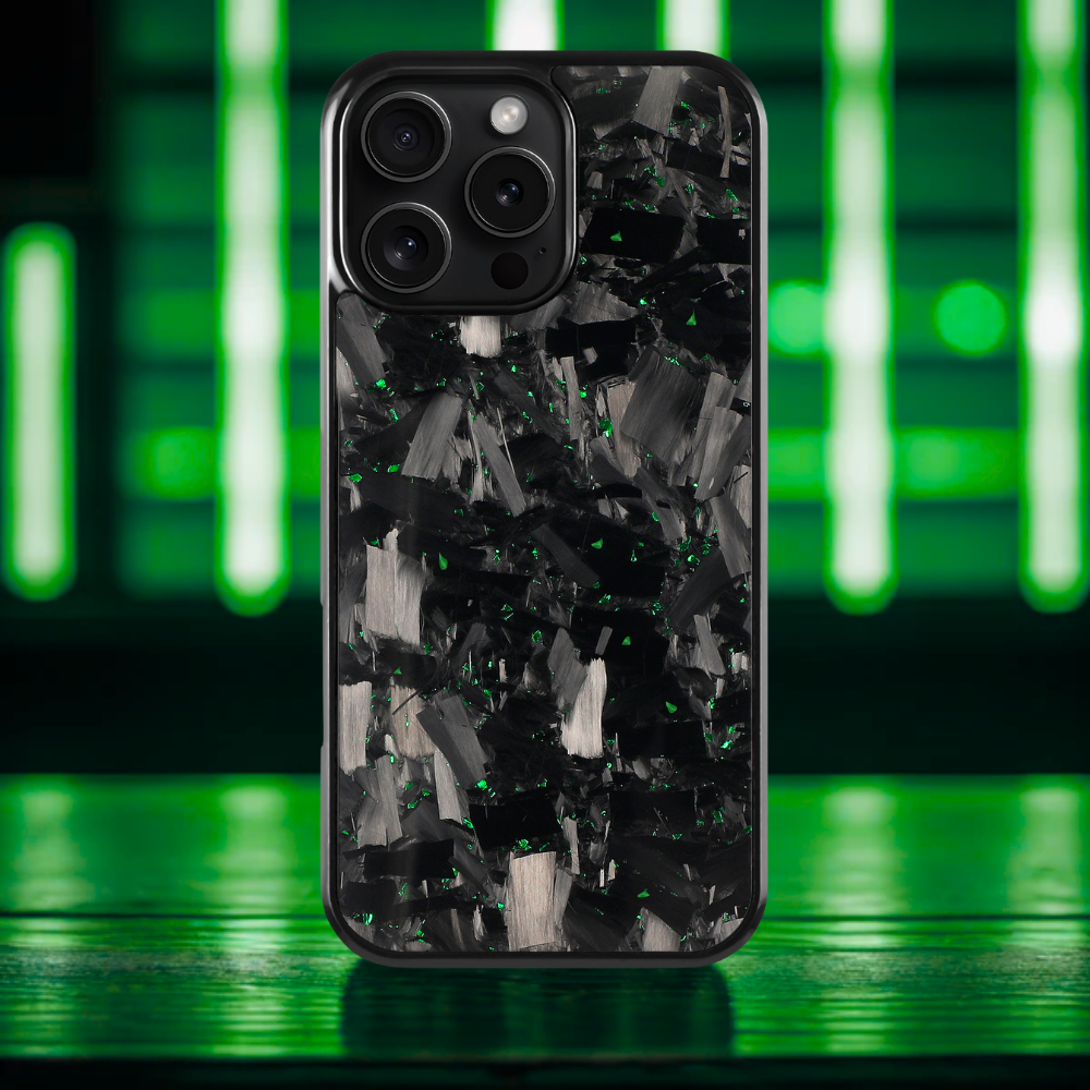 GRID Carbon Fiber iPhone case - Green