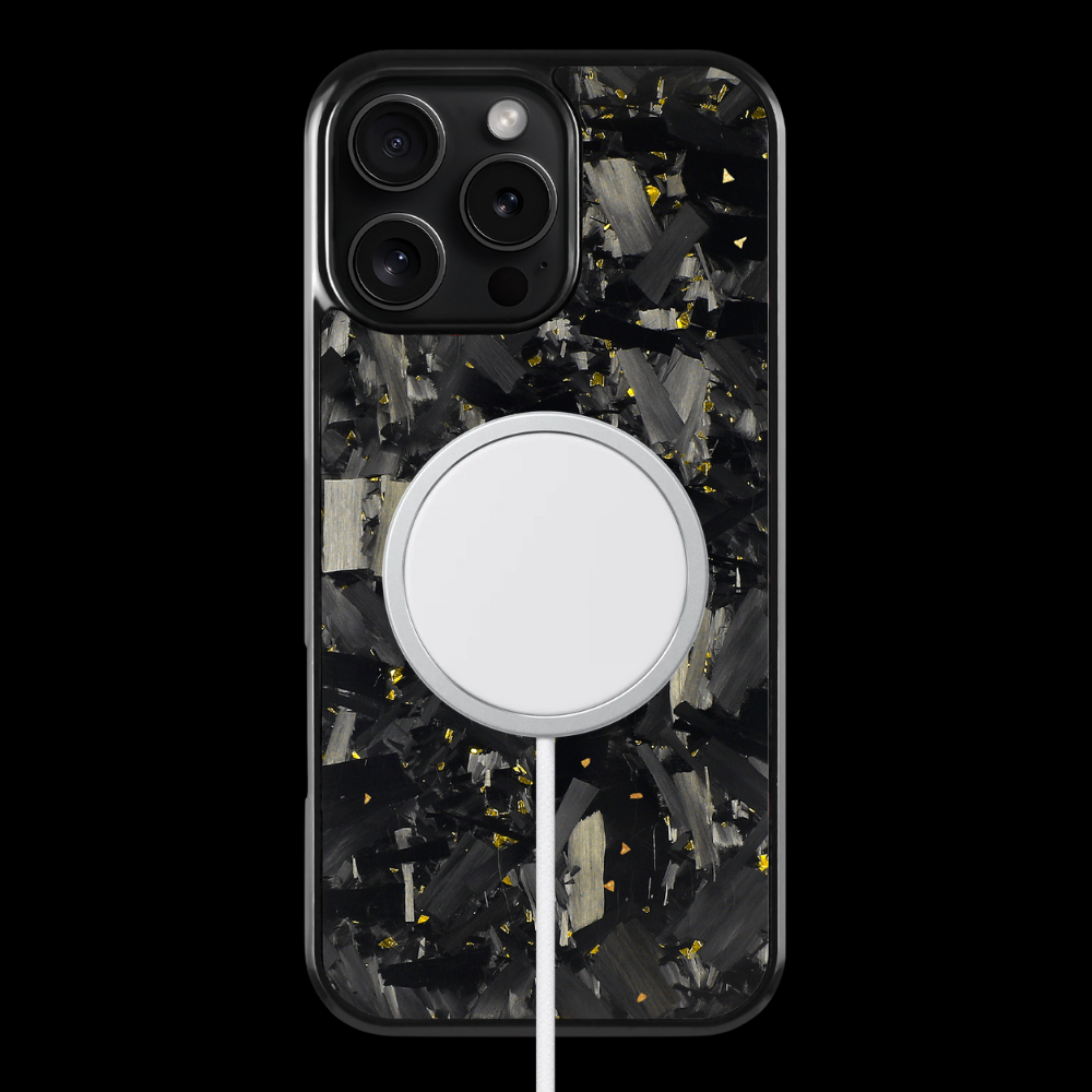 GRID Carbon Fiber iPhone case - Gold
