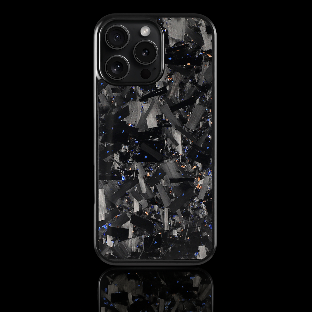 GRID Carbon Fiber iPhone case - Blue/gold (Special edition)