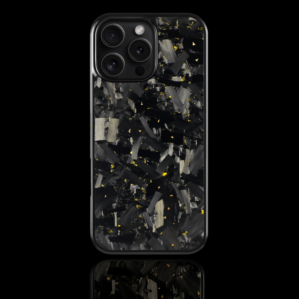 GRID Carbon Fiber iPhone case - Gold