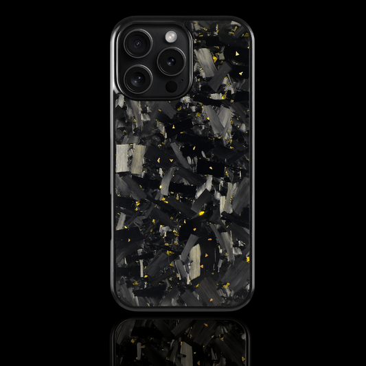 GRID Carbon Fiber iPhone case - Gold