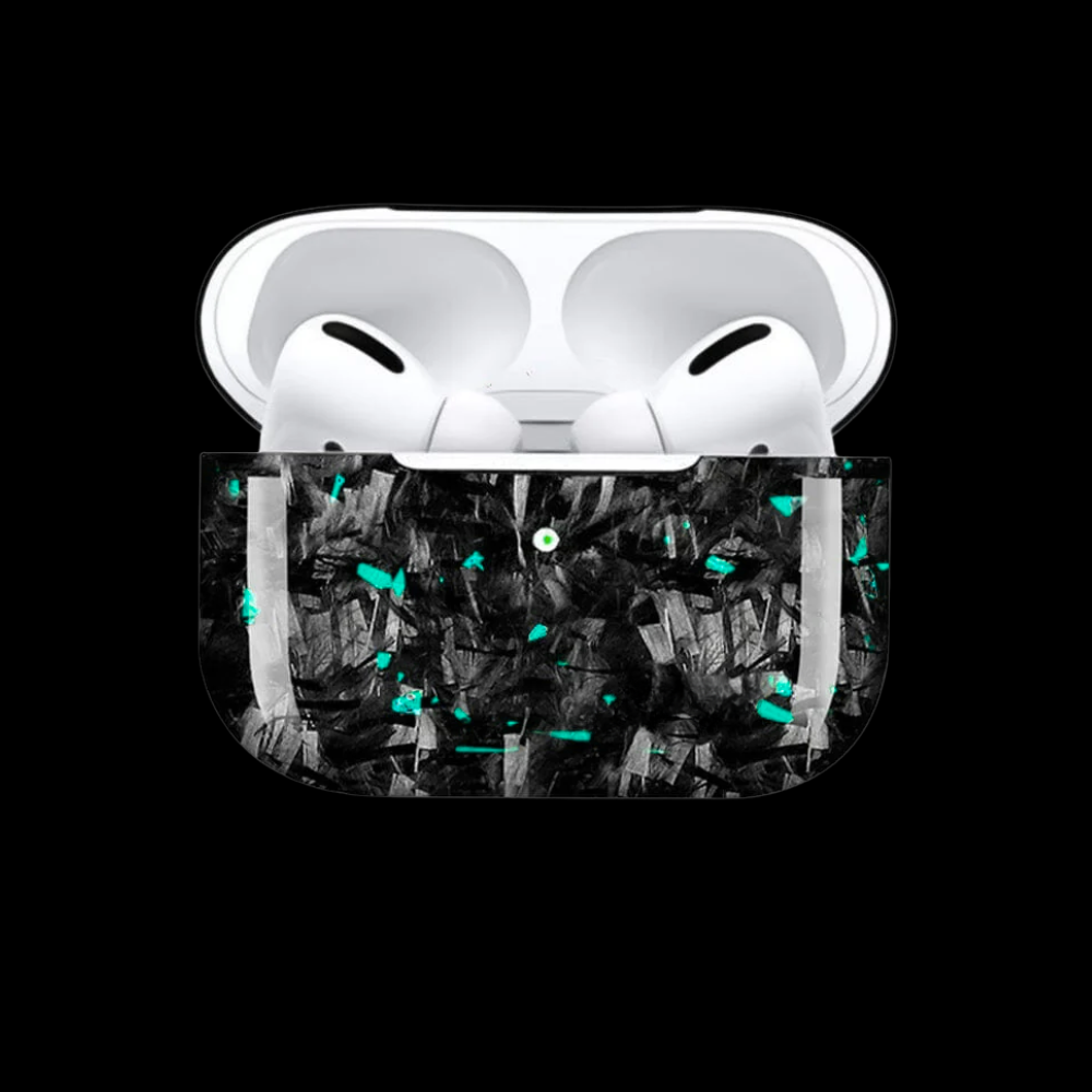 Carbon Fiber AirPods case - Turquoise