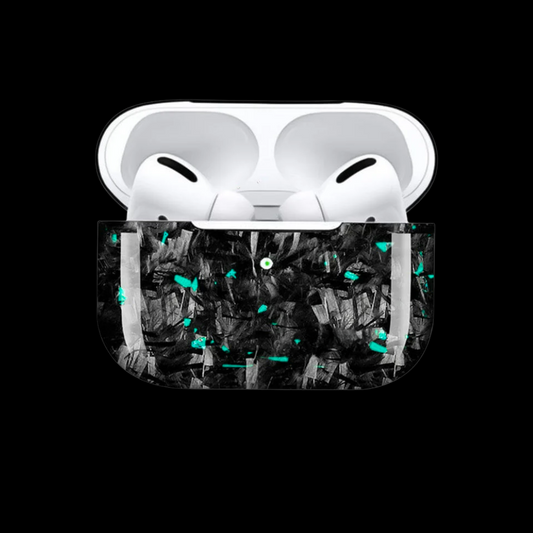 Carbon Fiber AirPods case - Turquoise